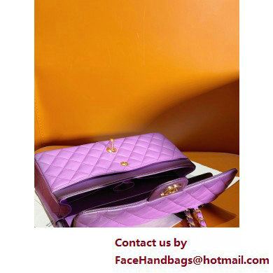 Chanel Gradient Lambskin  &  Gold-Tone Metal Classic Flap 11.12 Handbag A01112 Light Purple 2025